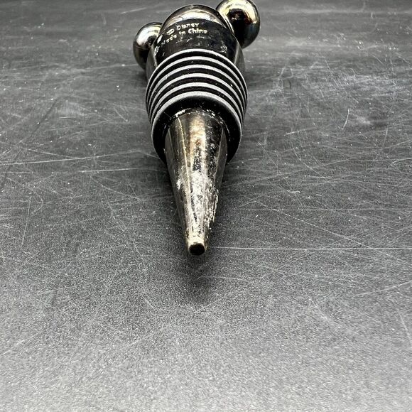 Mickey Mouse Wine Stopper Ears Disney Black Rubber Ribbed Stop - Picture 6 of 6